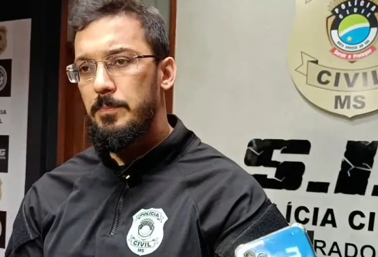 Delegado Erasmo Cubas | Crédito: Osvaldo Duarte/Dourados News