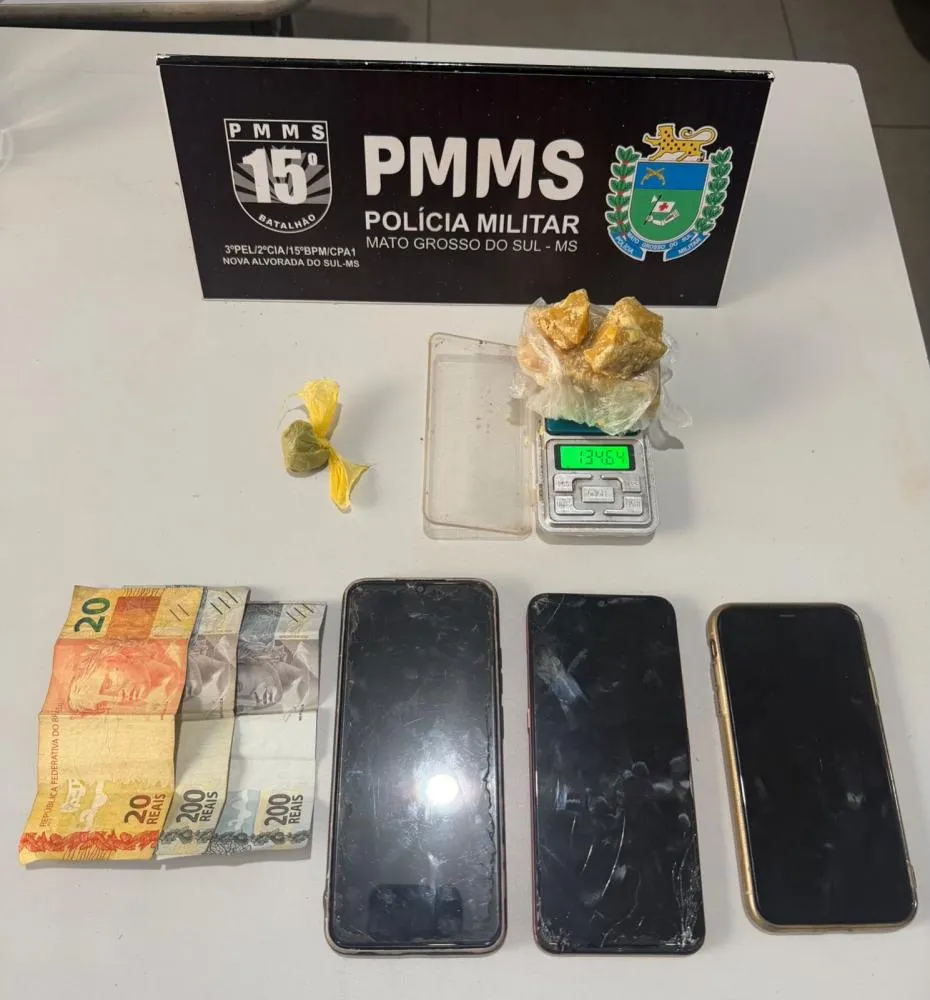 Três menores são apreendidos por suspeita de tráfico de drogas em Nova Alvorada do Sul